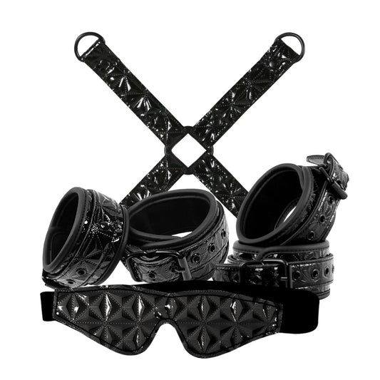 Sinful Vinyl Bondage Kit Black  Bondage Kits