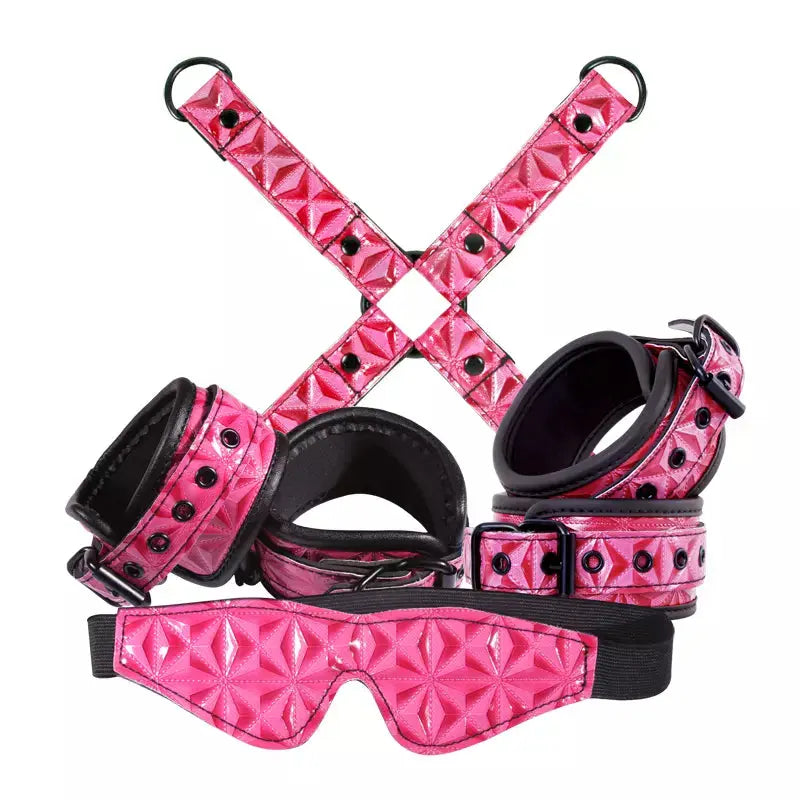 Sinful Vinyl Bondage Kit Pink  Bondage Kits