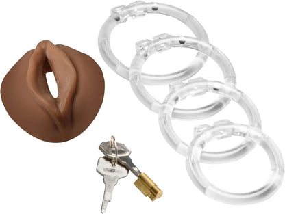 Sissification Cock Cage CBT Pussy Chastity Cage BDSM - Medium  Chastity