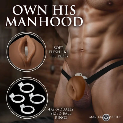 Sissification Cock Cage CBT Pussy Chastity Cage BDSM - Medium  Chastity