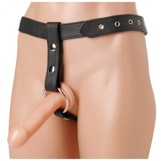 Slim Strap Leather Dildo Harness Thin Strap-on Harness  Strap-Ons and Harnesses