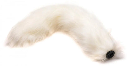 Small Anal Plug with Interchangeable Fox Tail - White  BDSM Pet Play Anal Plug