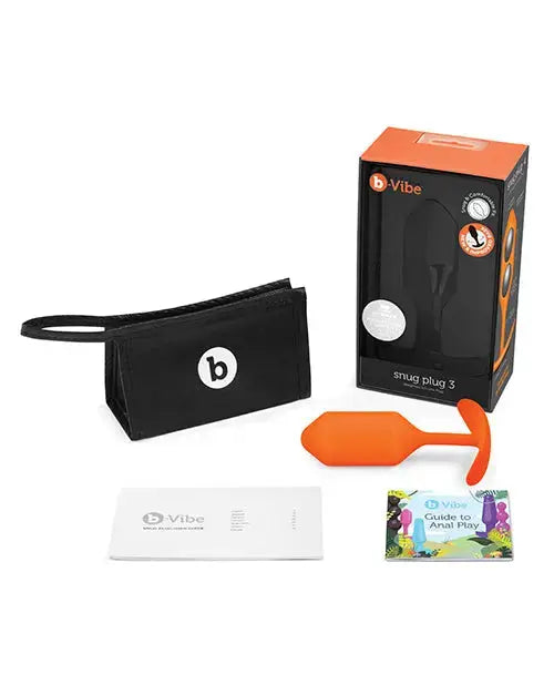 Snug Plug 3 Orange Weighted Butt Plug Anal Toy  Anal Plug Sex Toy