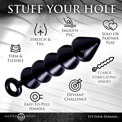 Spades XL Anal Beads Bumpy Anal Dildo Textured Anal Toy with Knots  Anal