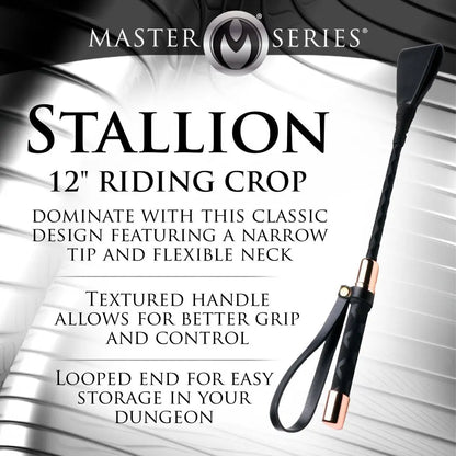 Spanking Crop Stallion Riding Crop - 12 Inch  Spanking Crop