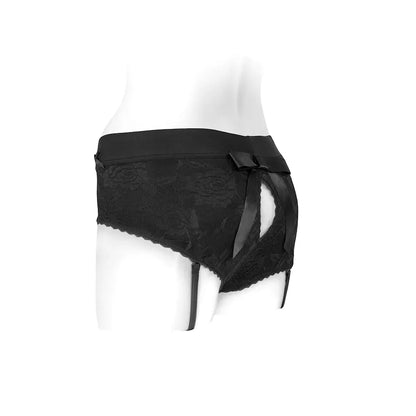SpareParts Bella Cleavage Booty Short Strap-on Harness Black Size S  Strap-Ons and Harnesses