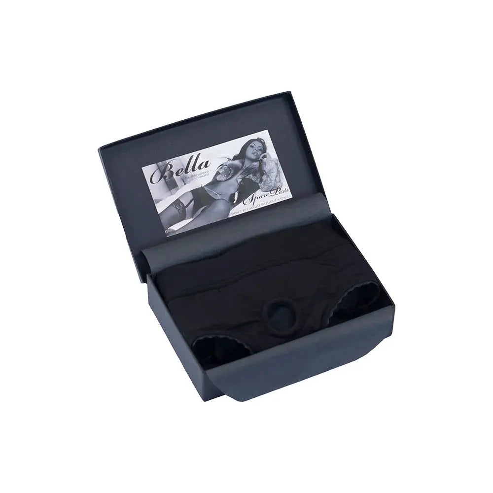 SpareParts Bella Cleavage Booty Short Strap-on Harness Black Size S  Strap-Ons and Harnesses