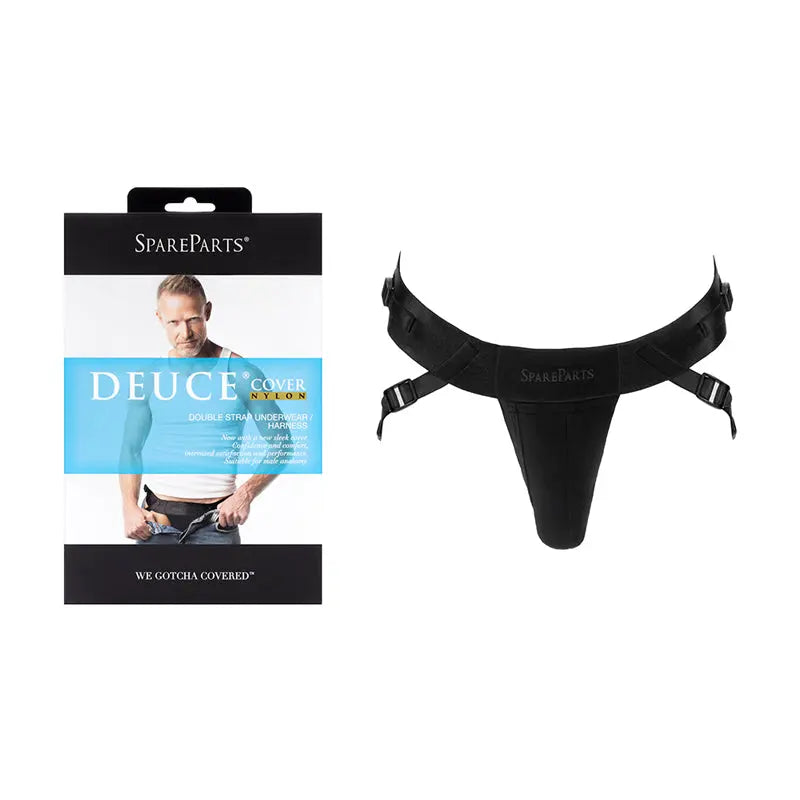 SpareParts Deuce Cover Underwear Harness Black (Double Strap) Size A Nylon  Harnesses