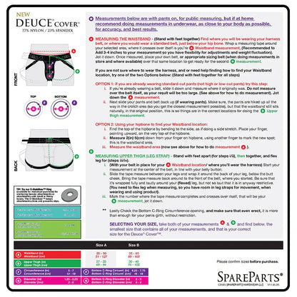 SpareParts Deuce Cover Underwear Harness Black (Double Strap) Size B Nylon  Harnesses