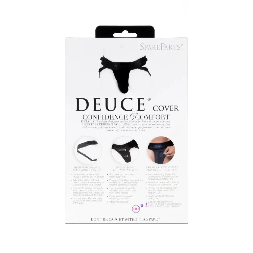 SpareParts Deuce Cover Underwear Harness Black (Double Strap) Size B Nylon  Harnesses
