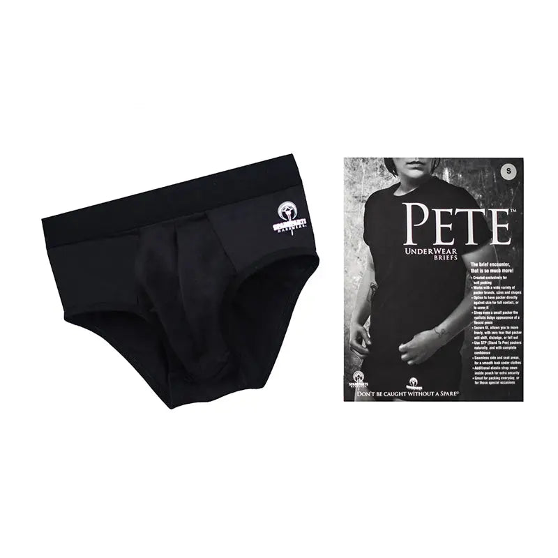 SpareParts Pete Briefs Nylon Packing Underwear Black Size L  Harnesses