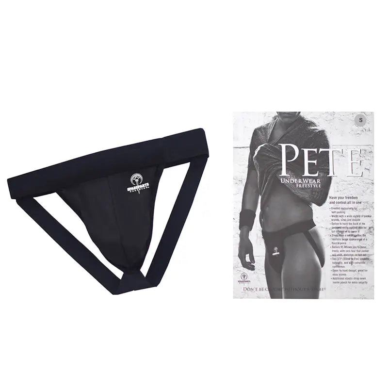 SpareParts Pete Freestyle Nylon Packing Jock Black Size 2XL  Harnesses