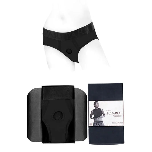 SpareParts Tomboi Nylon Briefs Harness Black Size 2XL  Harnesses