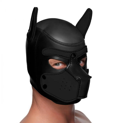 Spike Neoprene Puppy Hood - Black BDSM Pet Play  BDSM Pet Play