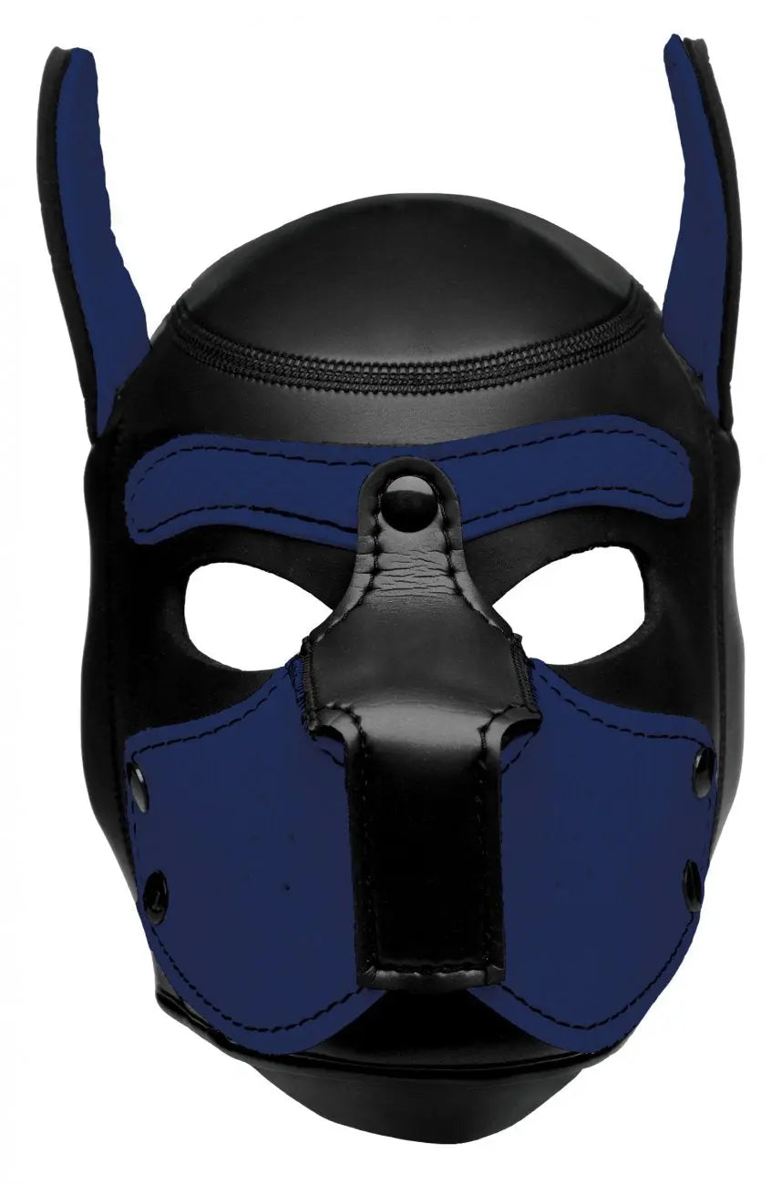 Spike Neoprene Puppy Hood - Blue BDSM Pup Play  Animal Play