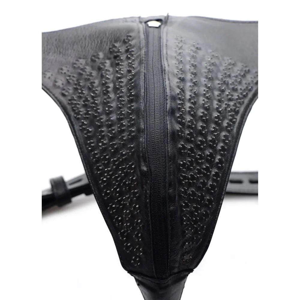 Spiked Leather Confinement Jockstrap BDSM Chastity CBT  Fetish Clothing and Lingerie