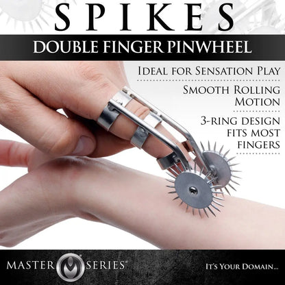 Spikes Double Finger Pinwheel BDSM Sensory Toys  Medical