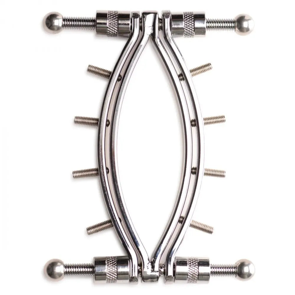 Spread Em Stainless Steel Poker Labia Clamp with Adjustable Pressure Screws  Bondage Gear