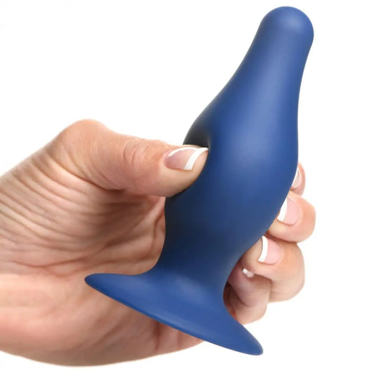 Squeezable Tapered Large Anal Plug Sex Toy - Blue Body Safe Butt Plug  Anal Plug Sex Toy