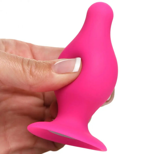 Squeezable Tapered Small Anal Plug Sex Toy - Pink Silicone Butt Plug  Anal Plug Sex Toy