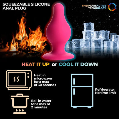 Squeezable Tapered Small Anal Plug Sex Toy - Pink Silicone Butt Plug  Anal Plug Sex Toy