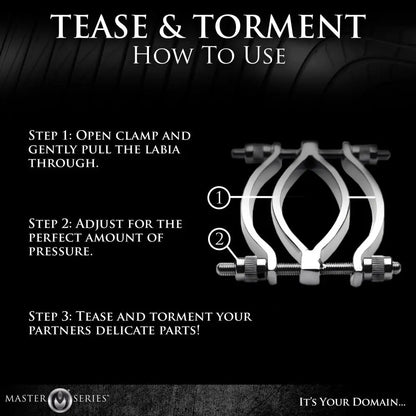 Stainless Steel Adjustable Pussy Clamp BDSM Labia Clamp Medical Bondage  Bondage Gear