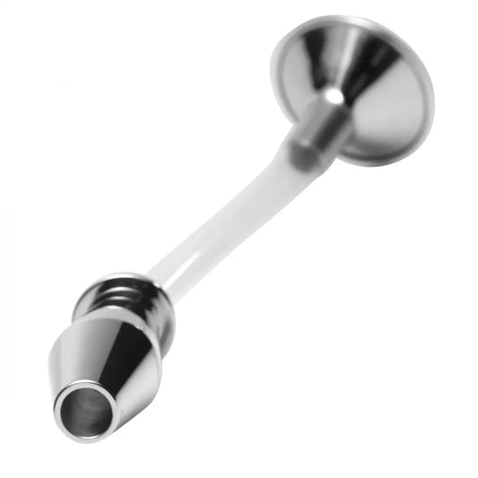 Stainless Steel Ass Funnel with Hollow Anal Plug Gaping Butt Plug  Metal Toys