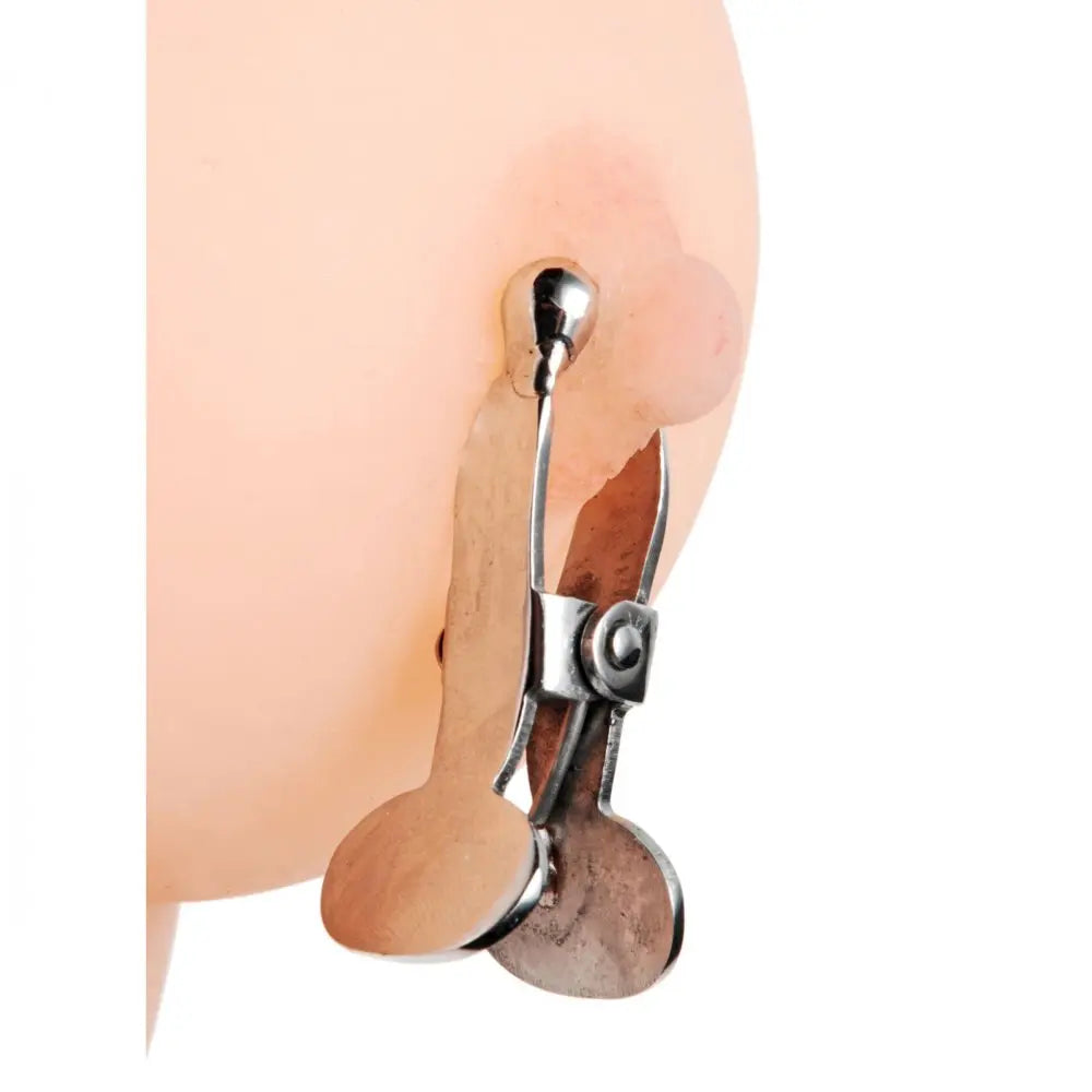 Stainless Steel Ball-Tipped Nipple Clamps - BDSM Nipple Toys  Nipple and Clit Toys