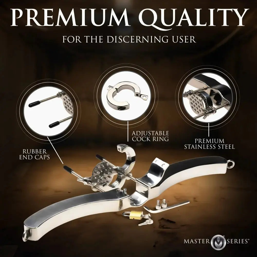 Stainless Steel Humbler with Ball Crusher Cock and Ball Torture BDSM  Cock and Ball Torture