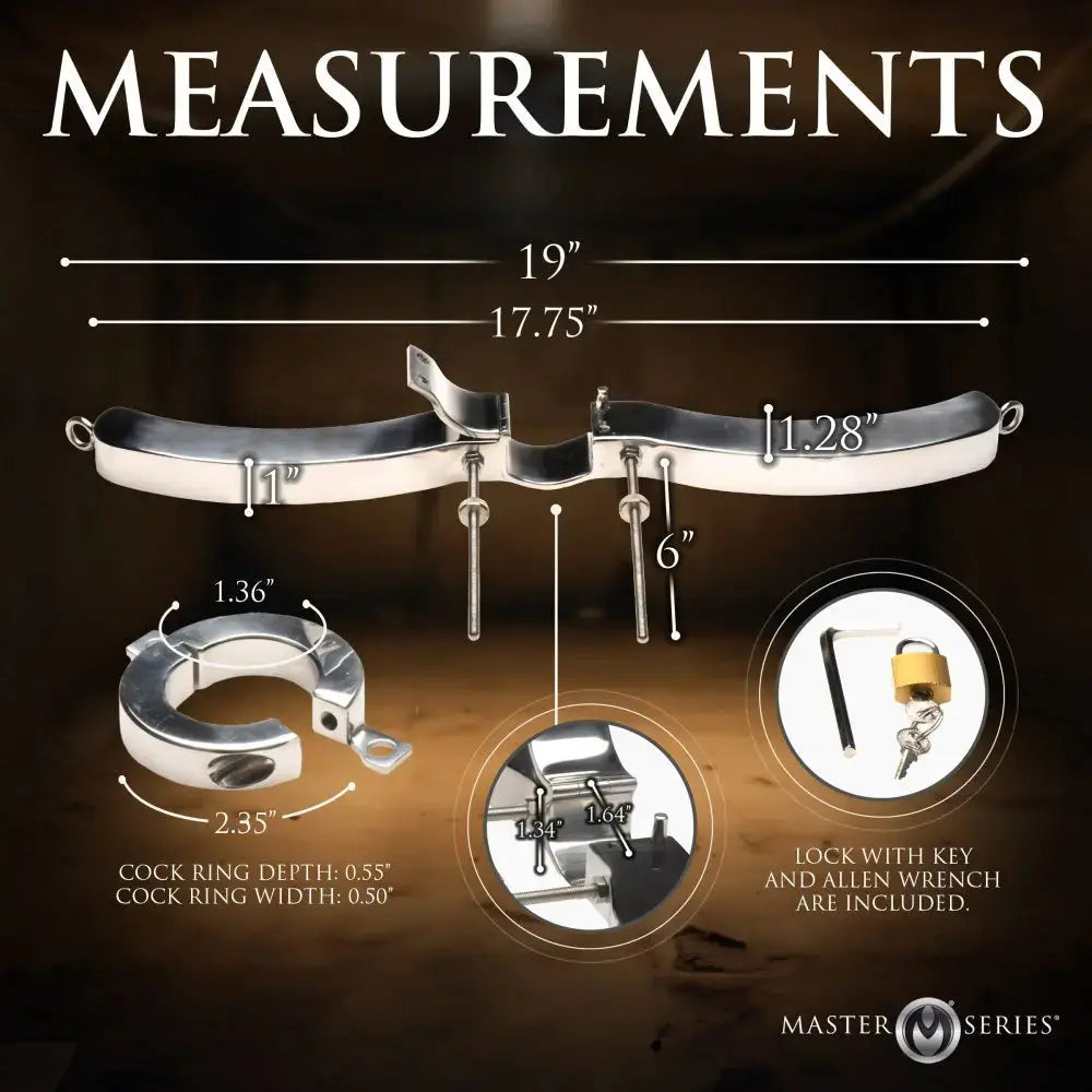 Stainless Steel Humbler with Ball Crusher Cock and Ball Torture BDSM  Cock and Ball Torture