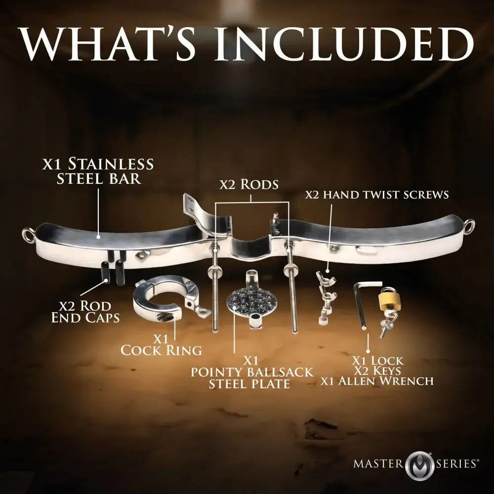 Stainless Steel Humbler with Ball Crusher Cock and Ball Torture BDSM  Cock and Ball Torture