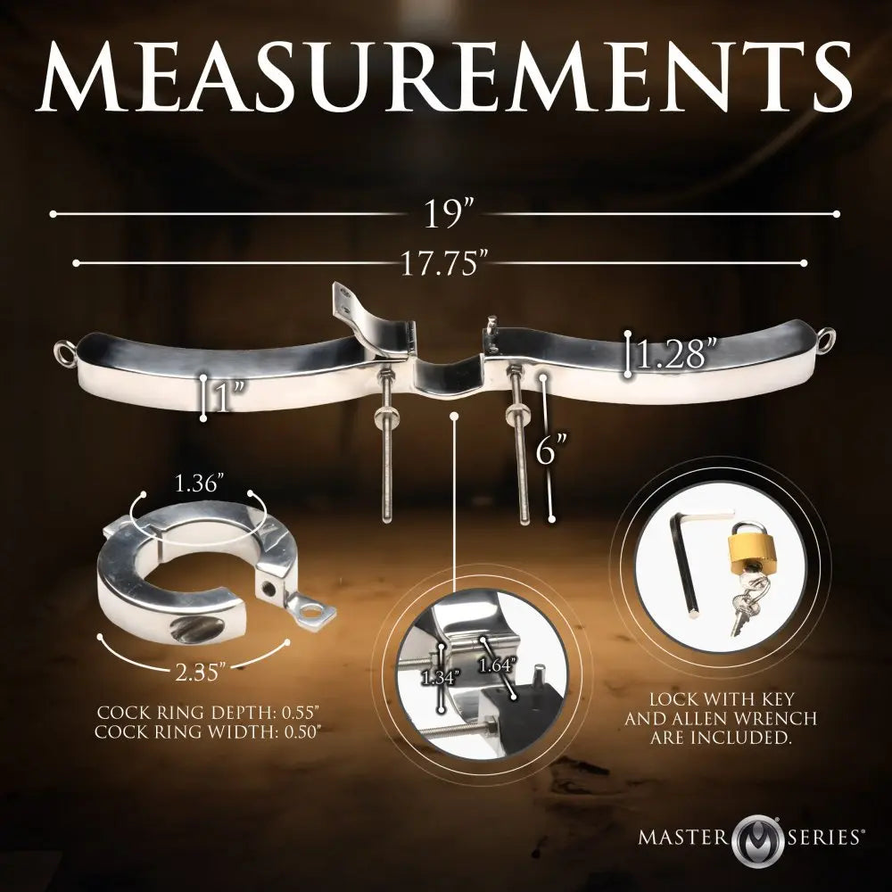 Stainless Steel Humbler with Ball Crusher Cock and Ball Torture BDSM  Cock and Ball Torture