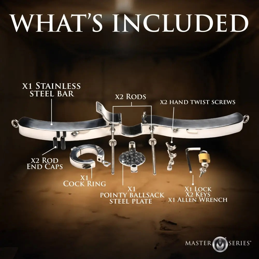 Stainless Steel Humbler with Ball Crusher Cock and Ball Torture BDSM  Cock and Ball Torture