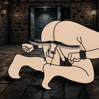 Stainless Steel Humbler with Ball Crusher Cock and Ball Torture BDSM  Cock and Ball Torture