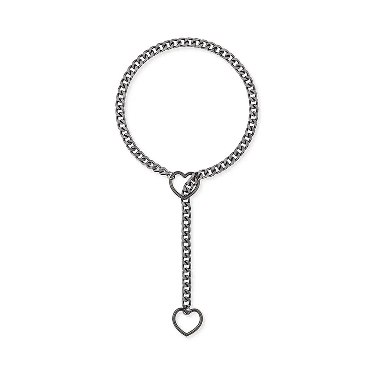 Stainless Steel Lariat Heart Necklace Day Collar  Collars and Leads