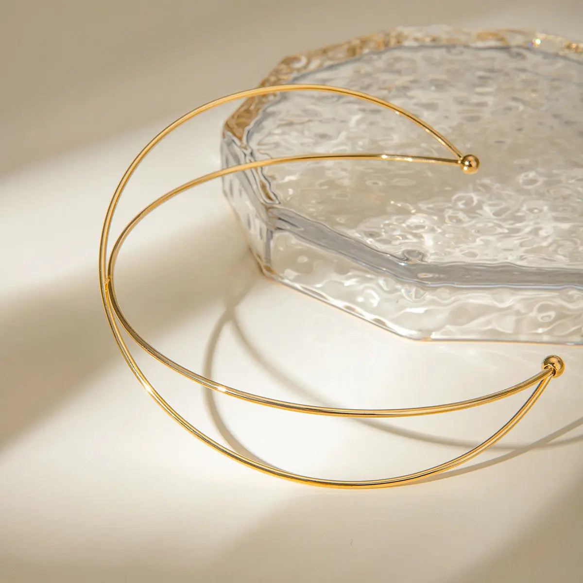 Stainless Steel Simple Geometric Line Cross Day Collar  Collars and Leads