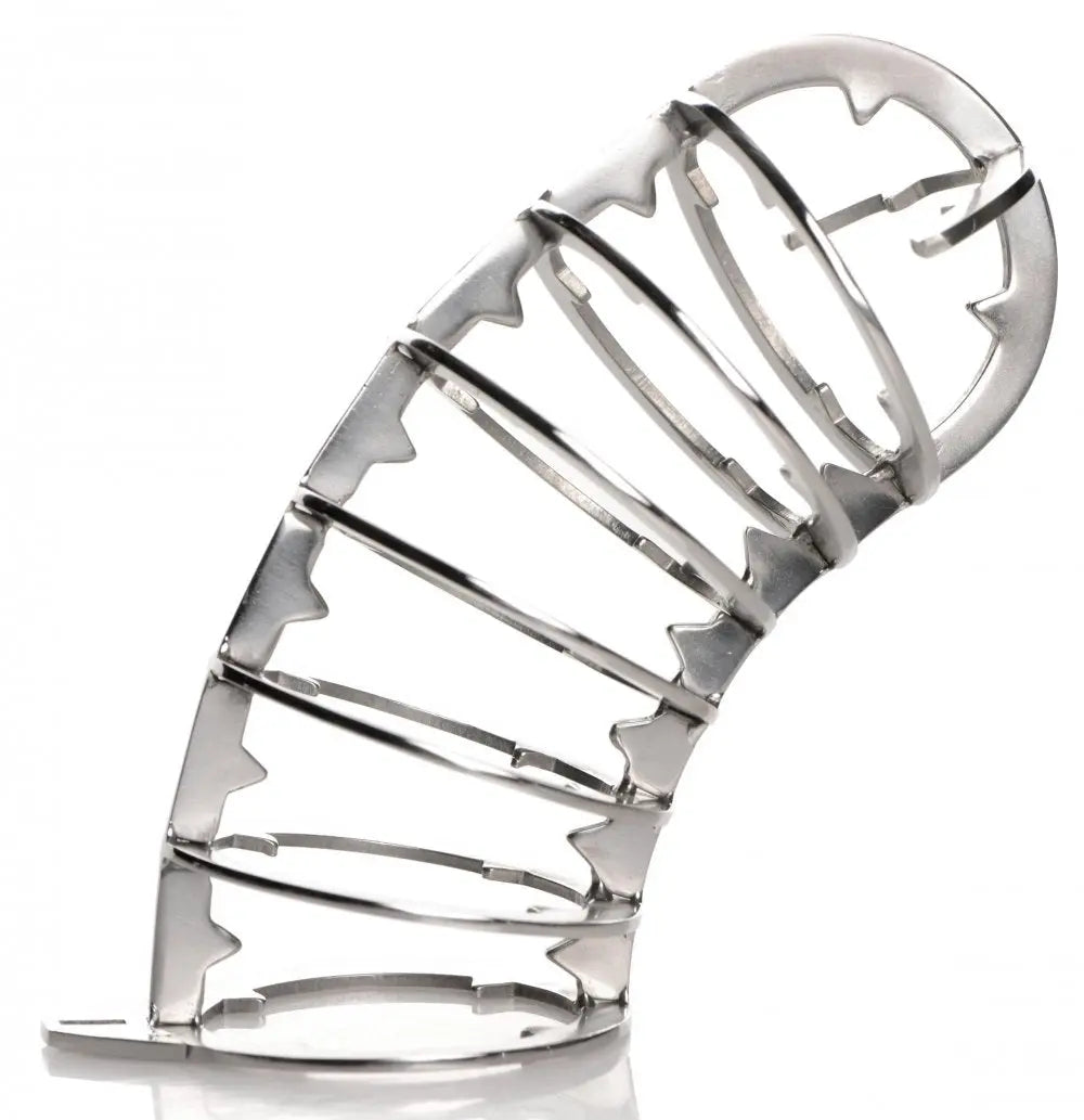 Stainless Steel Spiked Chastity Cage  Chastity