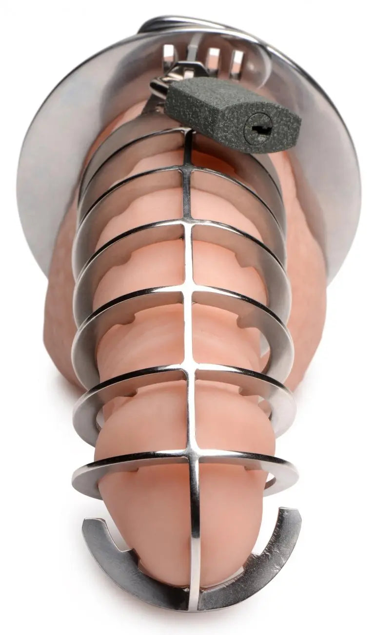 Stainless Steel Spiked Chastity Cage  Chastity