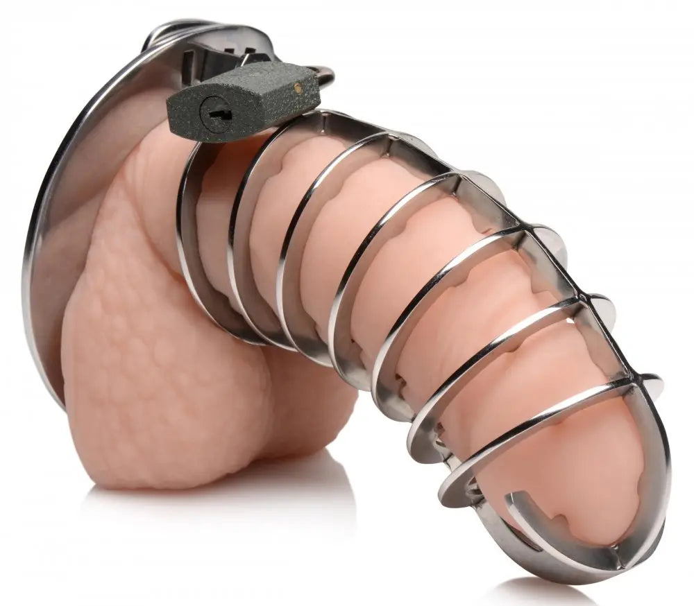 Stainless Steel Spiked Chastity Cage  Chastity