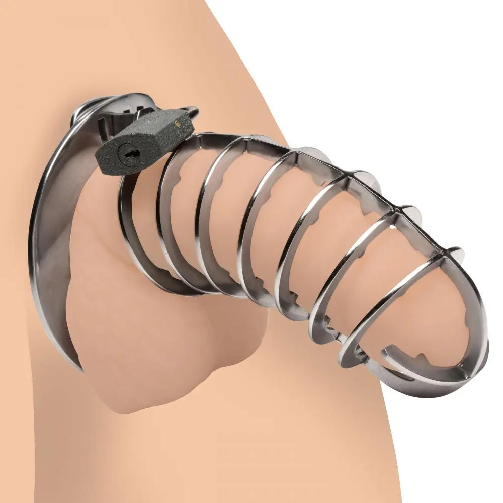 Stainless Steel Spiked Chastity Cage  Chastity