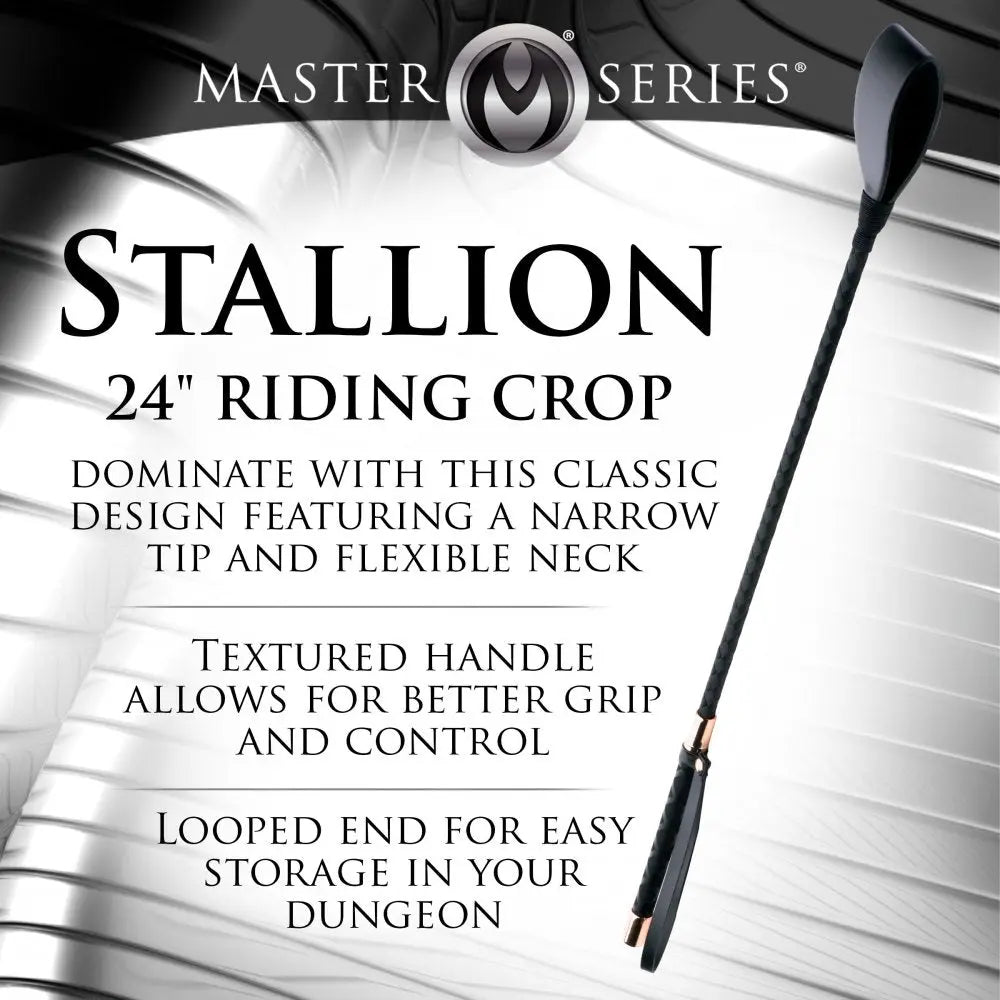 Stallion Riding Crop - 24 Inch BDSM Impact Play Crop  Impact Play