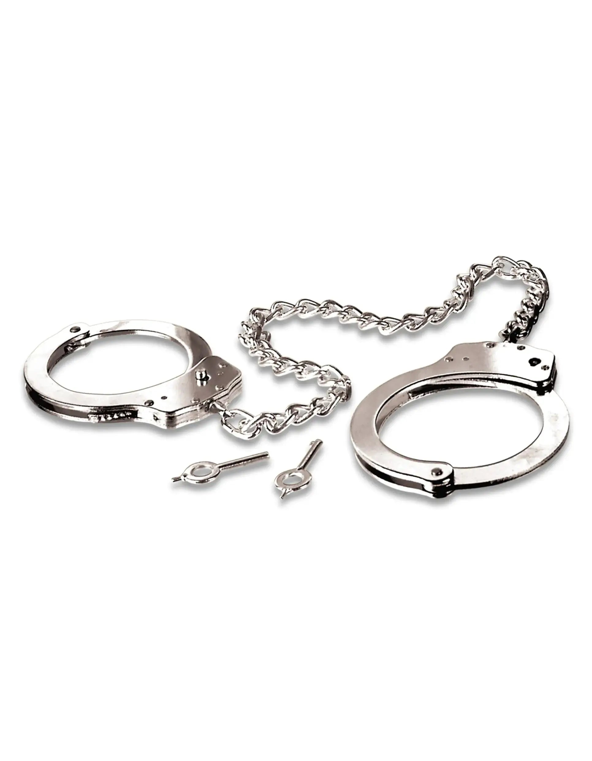 Steel Heavy Duty Bondage Ankle Cuffs Metal Leg Cuffs Silver  Fetish - Cuffs & Restraints