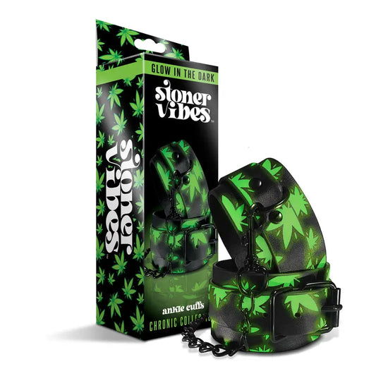 Stoner Vibes Chronic Collection Glow in the Dark Ankle Cuffs  Fetish - Cuffs & Restraints