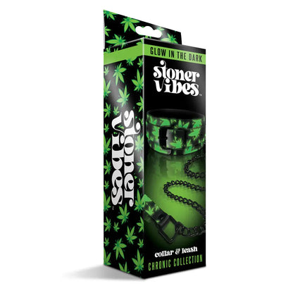 Stoner Vibes Chronic Collection Glow in the Dark Collar and Leash  Collars and Leads