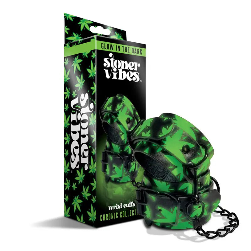Stoner Vibes Chronic Collection Glow in the Dark Wrist Cuffs  Fetish - Cuffs & Restraints