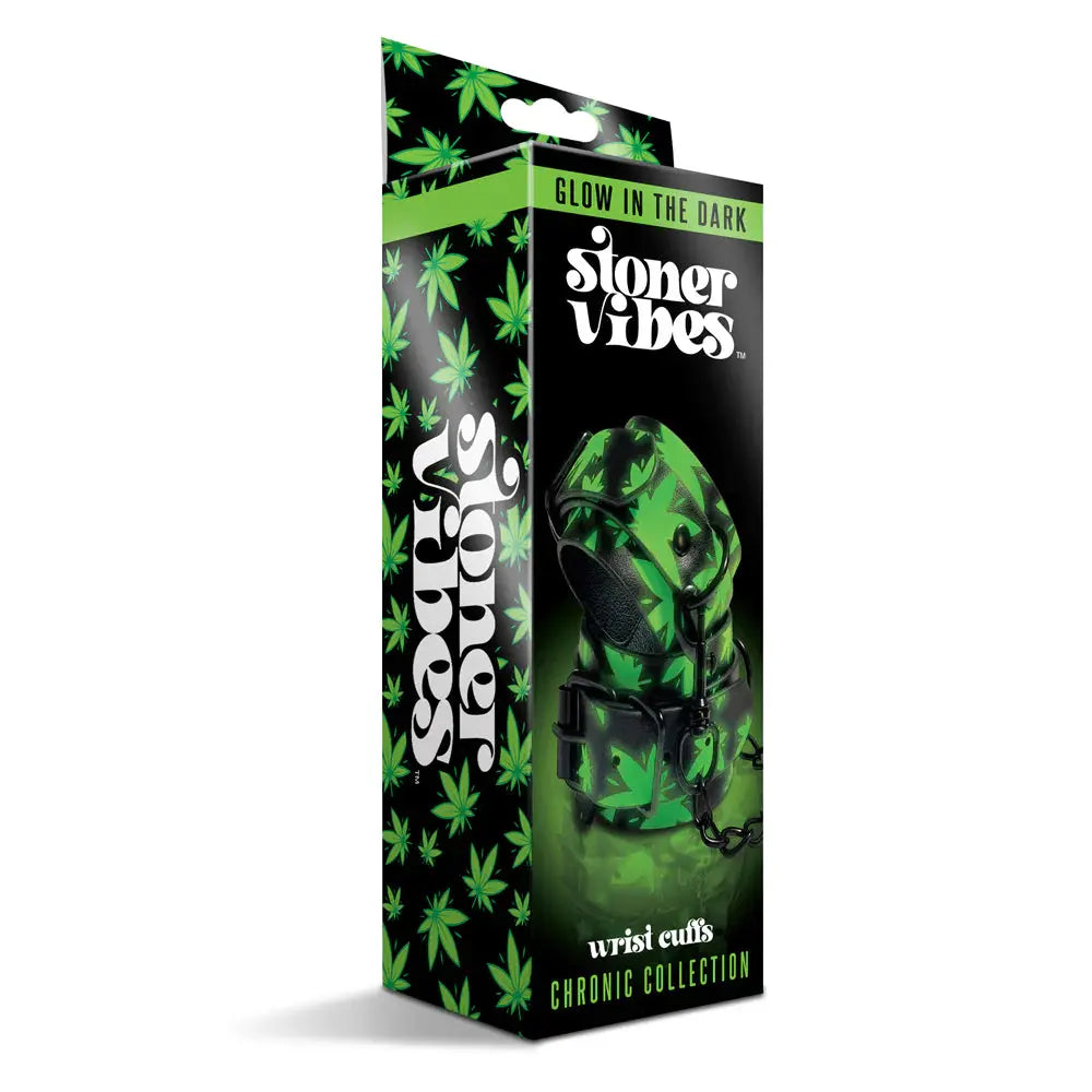 Stoner Vibes Chronic Collection Glow in the Dark Wrist Cuffs  Restraints and Cuffs