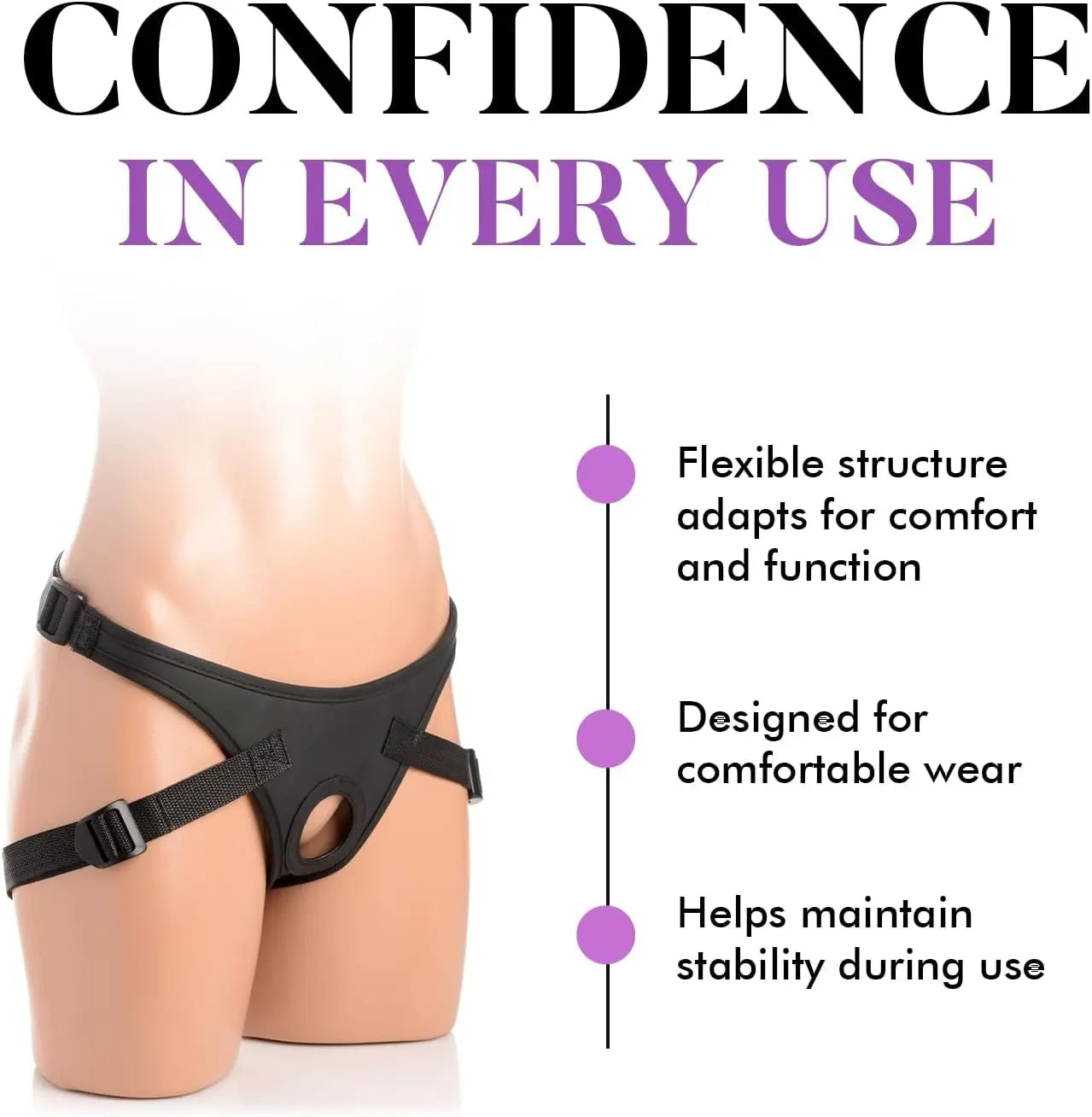 Strap-on Kit - Silicone Double Dildo with Harness  Double Dildo