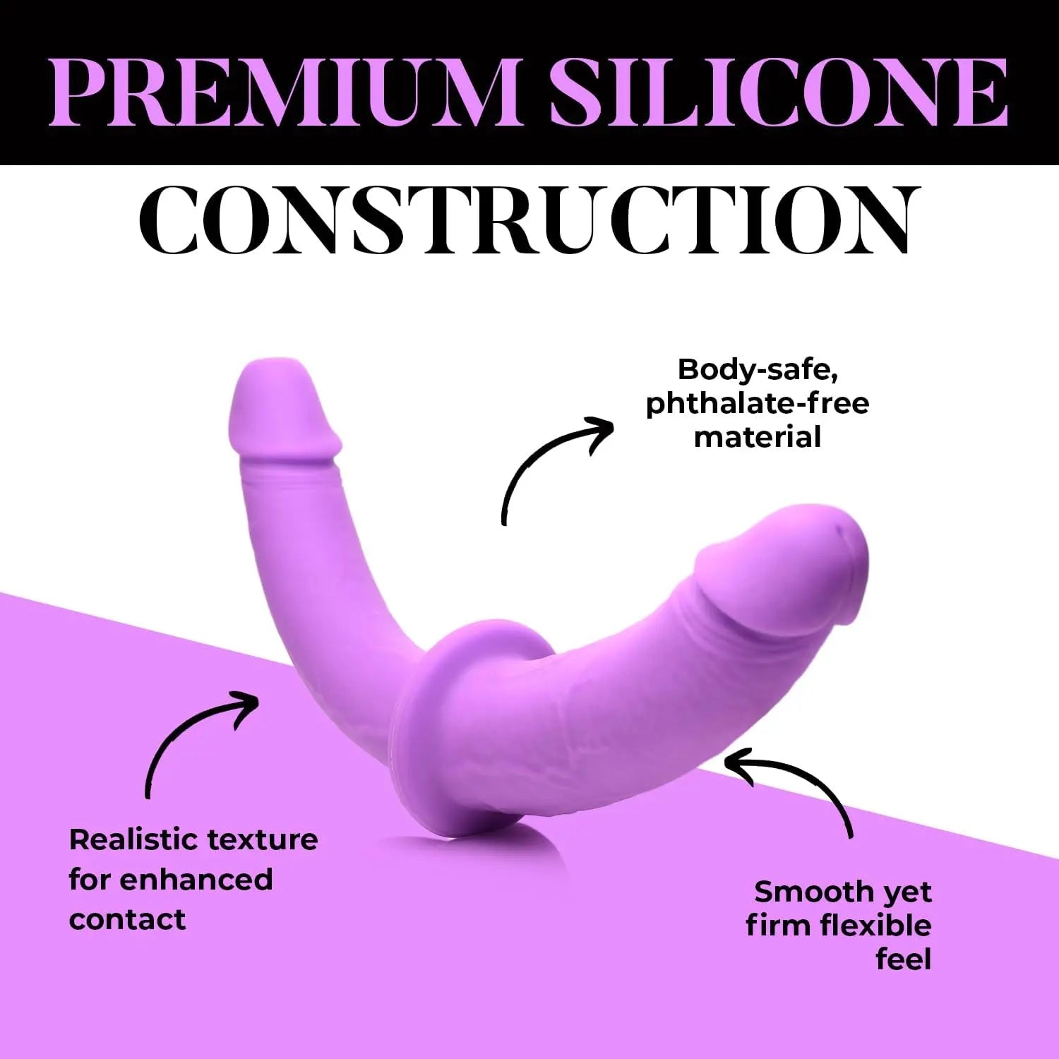 Strap-on Kit - Silicone Double Dildo with Harness  Double Dildo