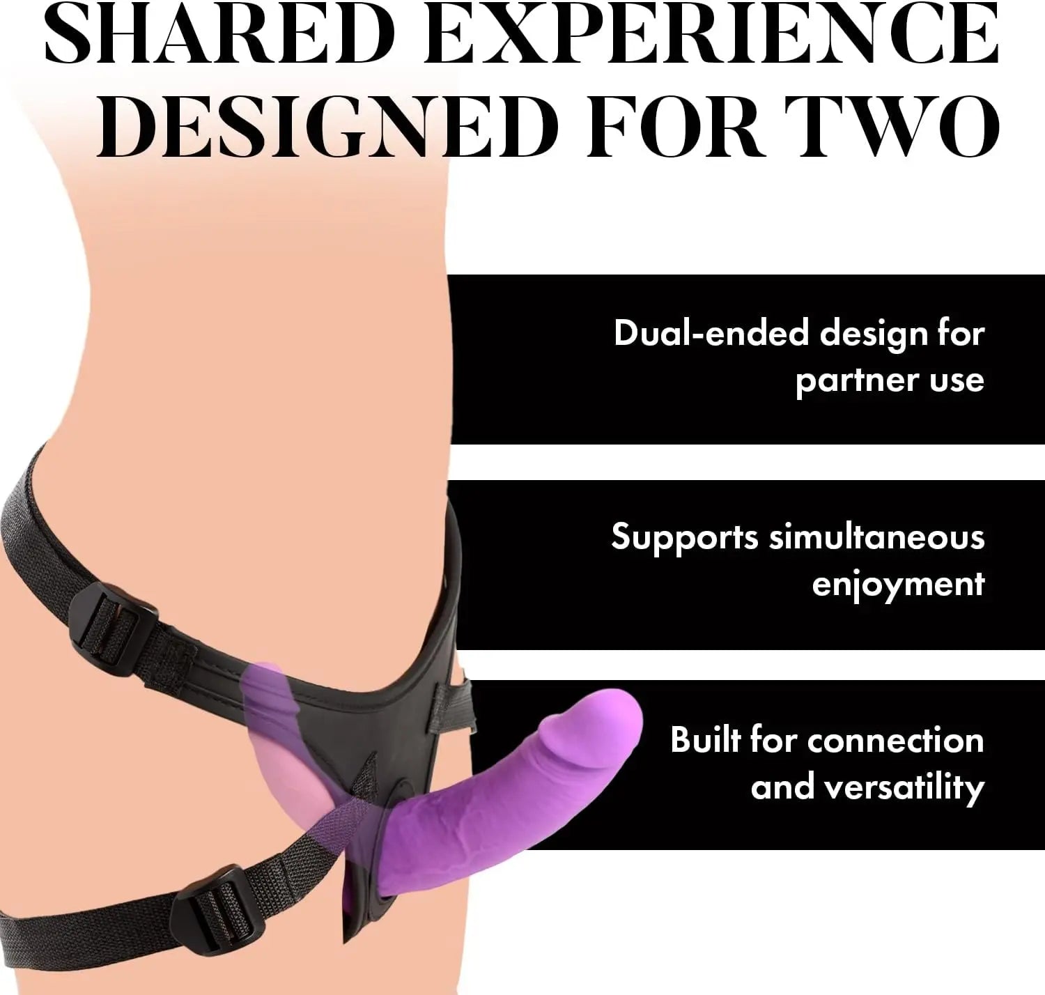 Strap-on Kit - Silicone Double Dildo with Harness  Double Dildo