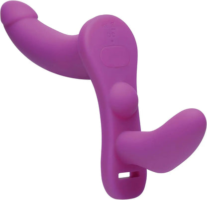 Strapless Strap-on with Harness - Double Penetration Vibrating Strap-on  Strap-Ons and Harnesses